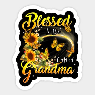 Blessed To Be Called Grandma Sunflower Lovers Grandma Sticker